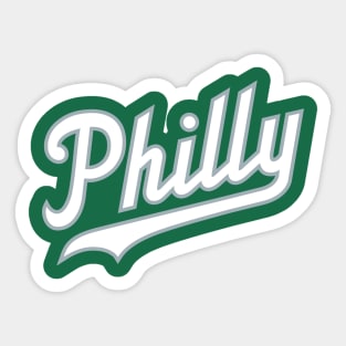 Philly Script - Green Sticker